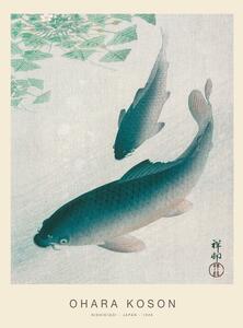 Riproduzione Nishikigoi Two Koi Carp Fish Special Edition - Ohara Koson