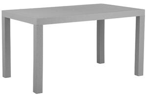 Tavolo da pranzo da giardino grigio chiaro 140 x 80 cm 6 posti rettangolare minimalista Beliani