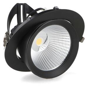Faretto Led da incasso Track 35W Rotondo Orientabile Cornice nera Apertura 36 gradi CCT temperatura colore regolabile iSG Lighting
