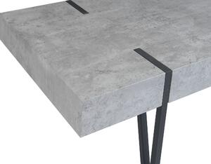 Tavolino da Caffè Moderno Effetto Cemento Gambe in Metallo 100 x 60 cm stile moderno industriale Beliani