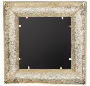 Specchio da parete da appendere a parete cornice decorativa quadrata dorata da 60 cm elemento di o Beliani