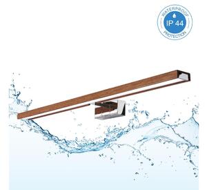 BRILAGI-LED Illuminazione per specchio da bagno 3 in 1 WOODY MIRROR LED/15W/230V IP44 cromo/rovere ciliegio