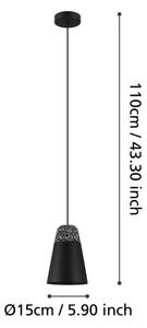 Eglo 99544 - Lampadario su corda CANTERRAS 1xE27/40W/230V