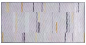Tappeto grigio poliestere 80 x 150 cm a pelo corto moderno motivo astratto Beliani