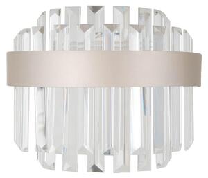 Applique LED HORNA trasparente 8W, bianco caldo, 624 lm, vetro, dimensioni: 20x25x16,5 cm, IP20, Italux
