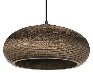 LEDVANCE Decor Cardboard Drop lampada a sospensione marrone in cartone ondulato, leggera, E27, diametro 400 mm, paralume in materiale riciclato, sostenibile grazie alla sorgente luminosa sostituibile, facile installazione