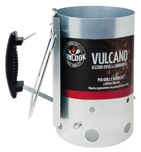 Vulcano Accendi Carbonella per Barbecue a Carbone Ø19 cm in Acciaio Galvanizzato