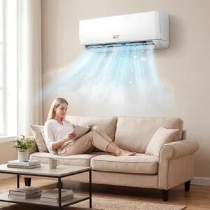 Costway Condizionatore inverter monosplit 24000 btu r32 a++ 19db, Climatizzatore unità esterna telecomando e wifi autopulente