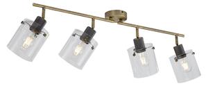 Faretto da soffitto di design bronzo con vetro trasparente 4 luci - Domo