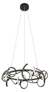 Lampada a sospensione di design nera rotonda dimmerabile a 3 livelli - Krisscross