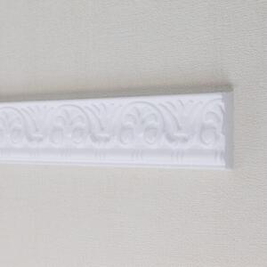 PROVISTON | Modanatura decorativa | Polistirolo | 9 x 46 x 2000 mm | Bianco | Modanatura da parete | Verniciabile | Facile da montare | Alta qualità | Robusta e leggera | 50 metri