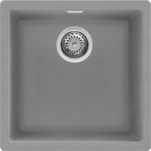Smeg VZP45CT, Lavello da incasso, Granito, Grigio, 1 vasca, 400 x 400 mm, 21,5 cm