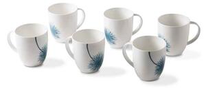 Servizio 6 Tazze Mug in Porcellana - Collezione Botanic Blue - Rivaldi