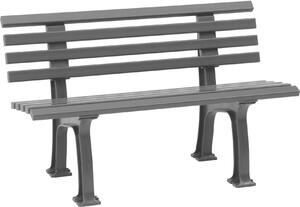 Panchina da giardino Ibiza 120cm in plastica antracite