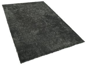Tappeto Shaggy in cotone grigio scuro in misto poliestere 200 x 300 cm soffice pelo denso Beliani