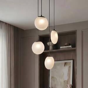 Lampada a sospensione in vetro Lunelle Lucande, dimmerabile, Soggiorno / Sala da pranzo, Vetro, Moderno, Lampada a sospensione