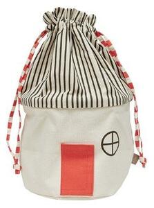 Cesta per giochi da bambino rossa/color crema in tessuto ø 26x40 cm Koya – OYOY Mini