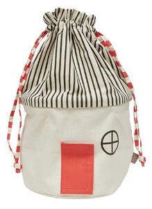 Cesta per giochi da bambino rossa/color crema in tessuto ø 26x40 cm Koya – OYOY Mini