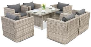 Mobili da giardino in technorattan grigio Roma Premium 6 Garden Point