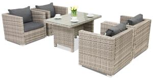 Mobili da giardino in technorattan grigio Roma Premium 4 Garden Point