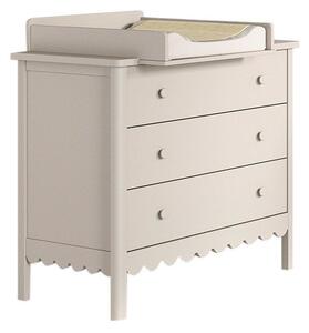 Cassettiera per bambini beige con fasciatoio 89x90x55 cm Swingo – Vipack