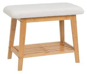 Panca in colore bianco e naturale - Casa Selección