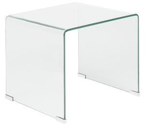 Set di 2 tavolini a nido in Vetro Trasparente Rettangolare stile Minimalista soggiorno Beliani