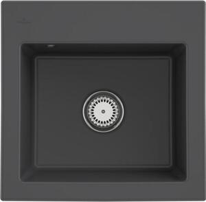Lavello da cucina Villeroy&Boch, lavello da cucina Subway 50 S Graphite 525x510mm, larghezza base 50cm