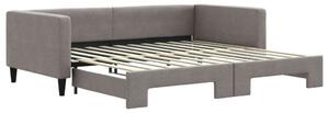 VidaXL Divano letto estraibile Taupe 100x200 cm Tessuto