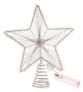 Decorazione luminosa argentata con alimentazione a batteria Startop – Dakls