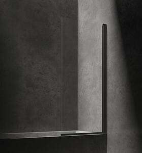 Omnires Kingston parete vasca 70 cm 1 anta nero opaca/vetro trasparente XHE85BLTR