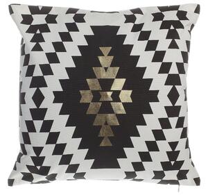 Set di 2 cuscini decorativi in cotone bianco e Nero motivo a rombi 45 x 45 cm stampa geometrica glamour arredamento moderno accessori Beliani