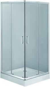 Set box doccia Deante Funkia KYC_041K, piatto doccia quadrato Deante Corner KTC_041B, NHC_025C
