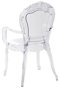 Set di 2 sedie da pranzo in acrilico trasparente con schienale solido impilabili dal design moderno vintage Beliani