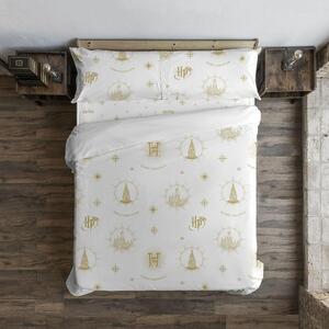 Copripiumino Harry Potter Hogwarts Gold Christmas 180 x 220 cm materasso singolo