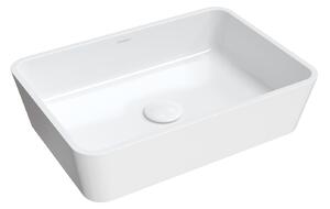 Omnires Parma M+ lavabo 50x35 cm rettangolare da appoggio bianco PARMAUNBP