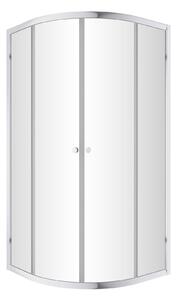 Omnires Bronx box doccia 90x80 cm semicircolare cromo lucida/vetro trasparente S203080/90CRTR