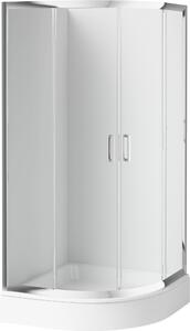 Deante Funkia box doccia 90x90 cm semicircolare cromo lucida/vetro trasparente KYP_051K