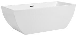 Vasca da bagno freestanding bianco sanitario acrilico singolo rettangolare design moderno minimalista Beliani