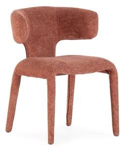 Sedia da pranzo color terracotta imbottito Maca – MOME
