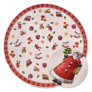 Tappeto rotondo rosso con motivo natalizio ø 150 cm Red Christmas - Villeroy&Boch