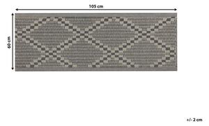Tappeto per esterni Taupe 60 x 105 cm tessuto jacquard patio terrazza soggiorno interno Beliani