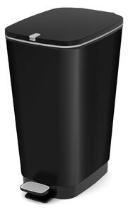Cestino per la spazzatura nero opaco in plastica con pedale 45 l Chic Bin L – KIS