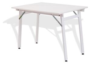 Tavolo Pieghevole Salvaspazio 70x100x71,5-75,5 cm Party in Legno e Laminato Bianco