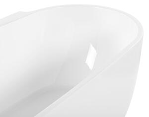 Vasca da bagno freestanding bianco sanitario ovale in acrilico singolo 170 x 80 cm dal design moderno Beliani