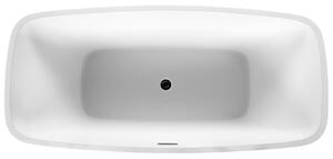 Vasca da bagno freestanding bianco sanitario ovale in acrilico singolo 170 x 78 cm dal design moderno Beliani