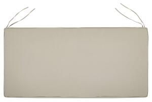 Cuscino per sedile da esterno Cuscino per panca resistente all'acqua in poliestere taupe112 x 54 cm Giardino Beliani