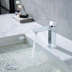 Rubinetto per lavabo - Angolare - Scarico pop-up - Cromato - Miscelatore monocomando
