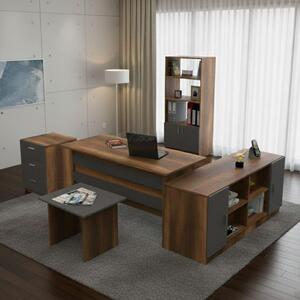 Hilda - set da Ufficio, Marrone Noce, Modulabile