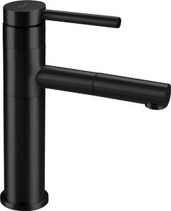 Rubinetto per lavabo, con bocca estraibile - nero